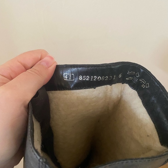 RIEKER VEGAN FAUX LEATHER ASTRID 70 KNEE HIGH GRAY BOOTS FLEECE LINED SIZE EU 41 - Picture 4 of 9